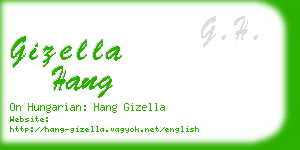 gizella hang business card